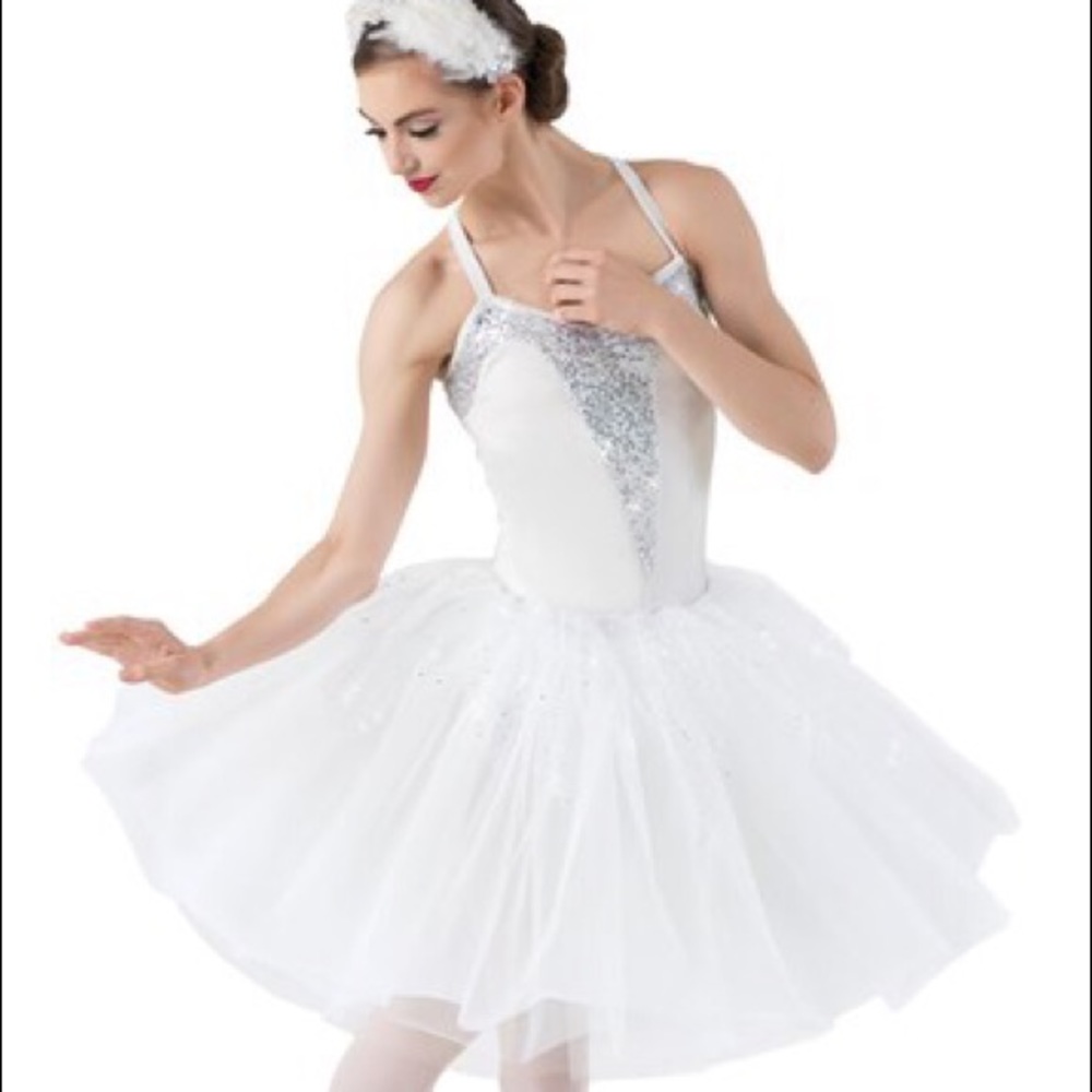 White ballet swan costume dress prom Halloween xs